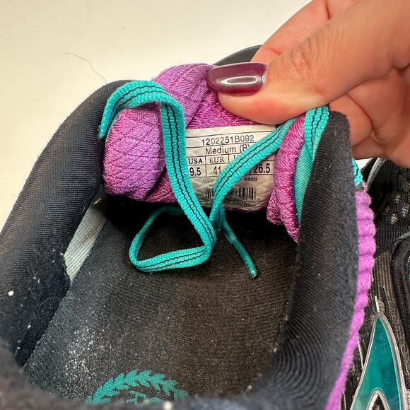 Brooks Ghost 8 Black Sparkling Grape Sneaker - Picture 7 of 7